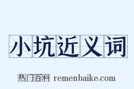 小坑近义词是什么意思的图片